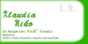 klaudia miko business card